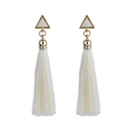 European and american fashion bohemian earrings earrings geometric triangle tassel long earrings explosion jewelry