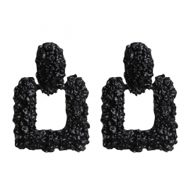 Za simple geometric alloy earrings european and american temperament metal earrings female exaggerated big-name earrings manufacturers jewelry