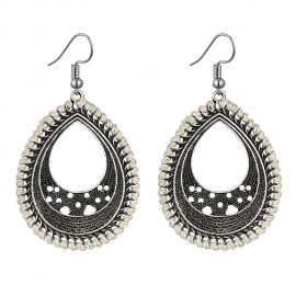 European and american new earrings bohemian retro woven winding earrings jewelry handmade spot wholesale earrings