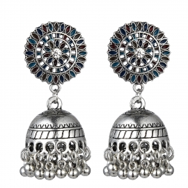 Round drop oil vintage palace style earrings amazon factory direct