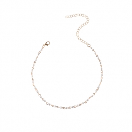 European and american cross-border jewelry, simple and fashionable street style jewelry, handmade pearl beaded necklace