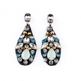 Design stud earrings female temperament fabric diamond drop earrings 2020 new trendy wild ear jewelry