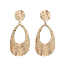 Amazon earrings minimalist water drop hollow drawing process earrings 925 silver needle female fashion exaggerated hollow earrings