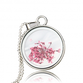 European and american hot-selling jewelry dried flower necklace fashion simple natural plant specimen necklace jewelry pendant custom wholesale