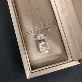 Beautiful fashion rectangular 10*12 high carbon diamond 7 carat pendant s925 silver necklace and zircon pendant