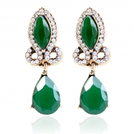 European and american retro temperament resin drop-shaped earrings earrings diamond earrings earrings