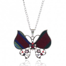 European and american new jewelry vintage butterfly necklace amazon blasts simple and fashionable sweater chain