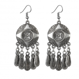 European and american posilla earrings fashion retro trendy ethnic style earrings tassel street style personality earrings
