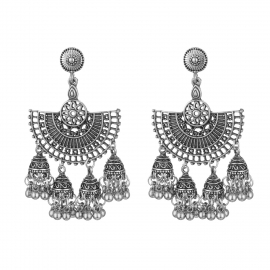 European and american retro earrings texture bohemian clan style earrings jewelry bells tassels exaggerated temperament earrings