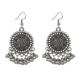 Foreign trade round alloy beads earrings indian style travel exotic ethnic style earrings