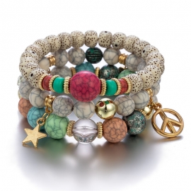 European and american bracelet foreign trade retro handmade diy beaded multi-layer bracelet creative personality new bracelet factory direct sales