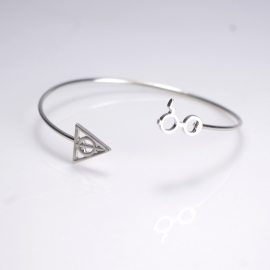 European and american fashion jewelry geometric triangle alloy bracelet womens simple and versatile bracelet