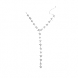 European and american cross-border accessories sexy nightclub models personality trendy womens accessories alloy five-pointed star long necklace