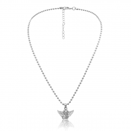 European and american cross-border jewelry lovely temperament single layer angel necklace female simple alloy creative carving pendant necklace
