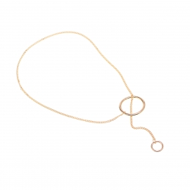 European and american fashion jewelry, avant-garde trendy exaggerated necklace, textured metal ring, iron chain, clavicle chain, necklace