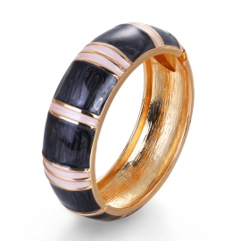 European and american new style bracelet retro fashion dripping oil two-color bracelet simple bamboo joint drum spring bracelet jewelry wholesale