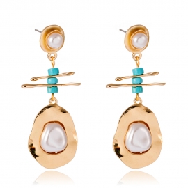 European and american creative personality fashion trend earrings original design baroque pearl drop earrings earrings jewelry female