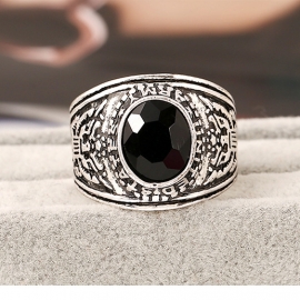 European and american foreign trade jewelry sources american soldiers personality retro eagle inlaid ruby &acirc;��&acirc;��ring