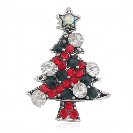 European and american vintage crystal christmas tree exquisite brooch, creative gift, exquisite brooch, jewelry accessories