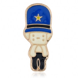 Cartoon character dripping oil brooch badge piercing horse needle