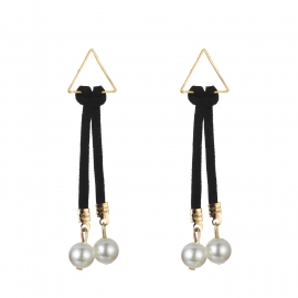 European and american fashion earrings jewelry long pearl earrings stall supply triangle simple personality earrings wholesale