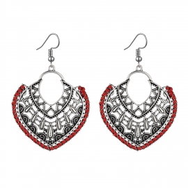 Bohemian ethnic style earrings, fashion woven earrings jewelry, hollow alloy winding earrings wholesale