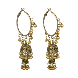 Fast selling indian style hot selling bell earrings cross-border creative ethnic earrings