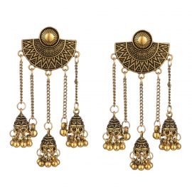 Cross-border e-commerce hot style earrings, long bell earrings, indian style, exotic style, european and american earrings_x000d_
