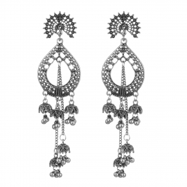 Bohemian cross-border hot-selling peacock bell long tassel earrings european and american ethnic earrings