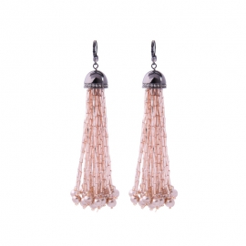 Elegant long fringe earrings female temperament all-match dress banquet ear jewelry european and american wish cross-border hot style wholesale