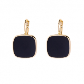 Simple enamel glaze geometric earrings female temperament european and american fashion trend wild earrings