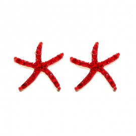 Japanese s925 silver needle earrings holiday style cute earrings female wild mini starfish earrings
