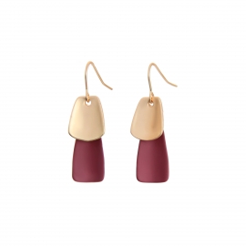 Korean version of creative simple earrings fashion hit color wild geometric earrings new temperament net red earrings