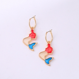 New trendy temperament jewelry fashion all-match earrings female european and american beach holiday style dolphin earrings