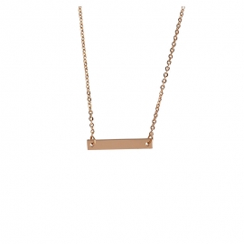 Fashionable simple classic one-word horizontal glossy pendant necklace