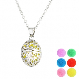 Aromatherapy diy all-match necklace egg-shaped openable korean creative perfume diffuser pendant christmas accessories