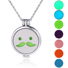 European and american cross-border hot-selling new handmade diy aromatherapy luminous long hip-hop expression pack sweater chain pendant necklace