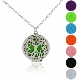Fashion tree of life diy photo box pendant ladies perfume distributor necklace christmas gift factory direct sales
