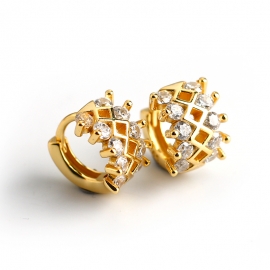 10mm gold light luxury style diamond zircon s925 sterling silver earrings earrings