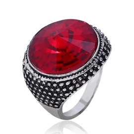 European and american gemstone ring vintage bohemian crystal ring