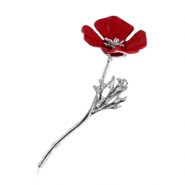 Creative flower poppy alloy brooch brooch