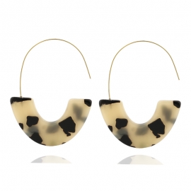 European and american earrings new leopard print acrylic acetate u-shaped female earrings wish source earrings