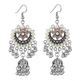 Amazon hot selling earrings factory direct sales new fashion bell tassel earrings indian style retro earrings