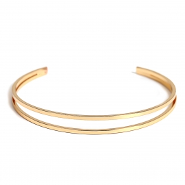 European and american cross-border jewelry, retro metal punk street claps, womens simple double-layer personality original all-match bracelet