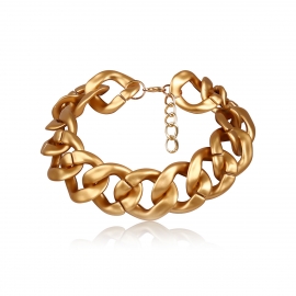 European and american cross-border jewelry, punk personality portrait mix and match item, female exaggerated thick chain geometric simple necklace