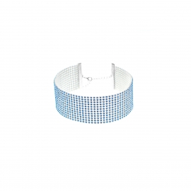 Wholesale european and american fashion personality jewelry, european version of the popular neckband element necklace, fashion girl full diamond necklace