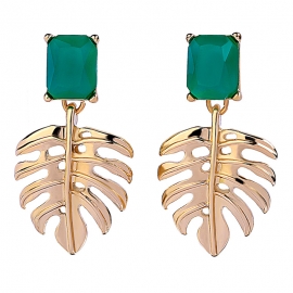 Creative palm leaf earrings temperament european and american fashion trendy holiday earrings earrings