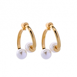 S925 silver needle stud earrings femininity french pearl baroque earrings japanese and korean fashion net red earrings