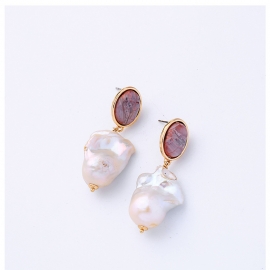 European and american niche temperament baroque pearl pendant earrings vintage palace dinner earrings