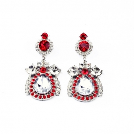 Shiny crystal drop insect earrings female personality temperament earrings european and american fashion